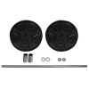 Wheel/Axle Parts For 6173 Janitor Cart 2000, (2) 8" Wheels, Black/Gray