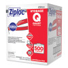 Double Zipper Storage Bags, Quart, 7" x 7.75", Clear, 500/Box