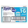 Zipper Freezer Bags, 1 Gal, 10.56" x 10.75", Clear, 250/Carton
