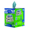 Toolbox Blue Shop Towels, 1-Ply, 10 x 12, Blue, 200 Sheets/Box, 4 Boxes/Carton