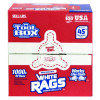 Toolbox White Rags, 1-Ply, 9.8 x 12, White, 200 Sheets/Box, 6 Boxes/Carton