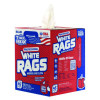 Toolbox White Rags, 1-Ply, 9.8 x 12, White, 200 Sheets/Box, 6 Boxes/Carton