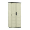 Vertical Storage Shed, 22 Cu Ft, 2 Ft 8.25" x 2 Ft 1.5" x 6 Ft, Vanilla/Stoney