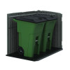 Stow-Away Horizontal Shed, 70 Cu Ft, 5 Ft 10.5" x 3 Ft 8.25" x 4 Ft 4", Peppercorn/Passive/Black