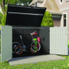 Stow-Away Horizontal Shed, 70 Cu Ft, 5 Ft 10.5" x 3 Ft 8.25" x 4 Ft 4", Peppercorn/Passive/Black