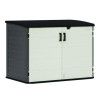 Stow-Away Horizontal Shed, 70 Cu Ft, 5 Ft 10.5" x 3 Ft 8.25" x 4 Ft 4", Peppercorn/Passive/Black