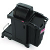 High Security Housekeeping Cart, Plastic, 1 Shelf, 3 Bins, 23.19 x 53.23 x 53.02, Black