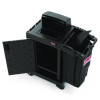 High Security Housekeeping Cart, Plastic, 1 Shelf, 3 Bins, 23.19 x 53.23 x 53.02, Black