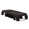 Partially Assembled Premium Housekeeping Cart, Plastic, 1 Shelf, 24 x 62.13 x 49.75, Black