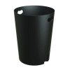 Outdoor Decorative Metal Trash Can With Metal Lid With Ash Bonnet, 35.38 Gal, Metal, Black