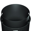 Outdoor Decorative Metal Trash Can With Metal Lid With Ash Bonnet, 35.38 Gal, Metal, Black