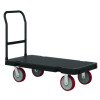 Resin Platform Truck, 1,600 Lb Capacity, 24.25 x 52.25 x 41, Black