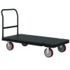 Resin Platform Truck, 1,600 Lb Capacity, 30.25 x 64.5 x 41, Black