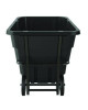 1.5 Cu Yd Heavy Duty Tilt Truck, Forkliftable Frame, 2,200 Lb Capacity, Black
