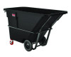 1.5 Cu Yd Heavy Duty Tilt Truck, Forkliftable Frame, 2,200 Lb Capacity, Black