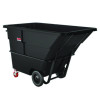 2 Cu Yd Heavy Duty Tilt Truck, Forkliftable Frame, 2,300 Lb Capacity, Black/Red