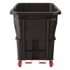 1.5 Cu Yd Standard Duty Tilt Truck, Forkliftable Frame, 1,300 Lb Capacity, Black/Red