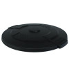 55-Gallon Utility Trash Can Lid, 28.25 x 26.75 x 3, Black