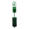 Dog Waste Station, 12 Gal, Open Top, Green/White