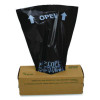 Dog Waste Bags, Open-Face, 0.5 Gal, 8" x 13", Black, Perforated Roll, 200 Bags/Roll, 10 Rolls/Carton
