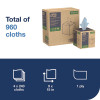 Low-Lint Cleaning Cloths, 1-Ply, 15 x 15, Blue, 240 Sheets, 4 Boxes/Carton