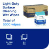 Light-Duty Surface Cleaning Wet Wipe, 1-Ply, 8 x 6, Unscented, White, 2,500 Sheets/Roll, 2 Rolls/Carton