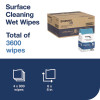 Surface Cleaning Wet Wipe, 1-Ply, 6 x 6, Lemon, White, 900 Sheets, 4/Carton