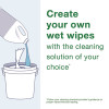 Chem-Ready Wiping Rolls, 1-Ply, 12 x 5.25, White, 180 Sheets, 6 Rolls/Carton