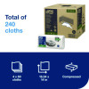 Industrial Heavy-Duty Cleaning Cloth, 1-Ply, 13.97 x, 4.25, Unscented, White, 60 Cloths, 4/Carton