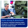 Industrial Heavy-Duty Cleaning Cloth, 1-Ply, 13.97 x, 4.25, Unscented, White, 60 Cloths, 4/Carton