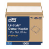 Linstyle Dinner Napkin, 1-Ply, 15 x 16, White, 1,000/Carton