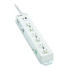 Safe-It Medical-Grade Power Strip With Antimicrobial Protection, 6 Hospital-Grade Outlets, Usb Charging, 2 Ft Cord, White