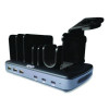 120W Multi-Device Charging Station With Storage, 6 Devices, 7.3 x 4.45 x 1.33