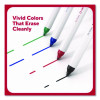 Dry Erase Marker, Pen-Style, Fine Bullet Tip, Assorted Colors, 4/Pack