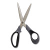 Non-Stick Titanium-Coated Scissors, 8" Long, 3.86" Cut Length, Offset Gray/Black Handle, Gun-Metal Gray Blades