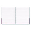 Wirebound Hardcover Notebook, 1-Subject, Narrow Rule, Gray/Purple Cover, (80) 11 x 8.5 Sheets