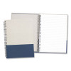 Wirebound Hardcover Notebook, 1-Subject, Narrow Rule, Gray/Blue Cover, (80) 9.5 x 6.5 Sheets
