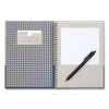 Wirebound Hardcover Notebook, 1-Subject, Narrow Rule, Gray/Blue Cover, (80) 9.5 x 6.5 Sheets