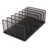 Wire Mesh Vertical Document Sorter, 7 Sections, Letter-Size, 11.65 X 20 X 6.61, Matte Black