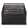 Wire Mesh Vertical Document Sorter, 5 Sections, Letter-Size, 11.57 X 12.83 X 6.69, Matte Black
