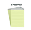Notepads, Narrow Rule, (50) Canary Yellow 8.5 x 11 Sheets, 6/Pack