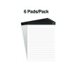 Notepads, Narrow Rule, (50) White 8.5 x 11 Sheets, 6/Pack