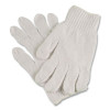 Pro Ctps400/Nlw Series Natural White String Knit Gloves, Reversible, Medium, White, 12 Pairs