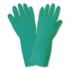 Pro N650 Series Flock-Lined Nitrile Rubber Gloves, 13" Long, X-Large, Green, 12 Pairs