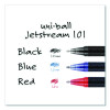 Jetstream 101 Hybrid Gel Pen, Stick, Bold 1 Mm, Red Ink, Black/Red Barrel, Dozen