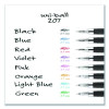 Signo 207 Gel Pen, Retractable, Medium 0.7 Mm, Black Ink, Clear/Black Barrel, 5/Pack