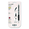 Signo 207 Gel Pen, Retractable, Medium 0.7 Mm, Black Ink, Clear/Black Barrel, 5/Pack