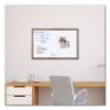 Magnetic Dry Erase Board With Rustic Frame, 36" x 24" (Actual Size: 35" x 23"), White Surface, Brown Wood Frame
