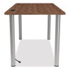 Essentials Writing Table-Desk With Integrated Power Management, 59.7" X 29.3" X 28.8", Espresso/Aluminum