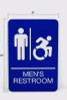 Ada Sign, Men's Restroom, 6 x 9, Blue Face, White Graphics